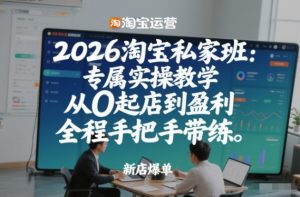 2026淘宝私家班：专属实操教学，从0起店到盈利，全程手把手带练-金融资料分享