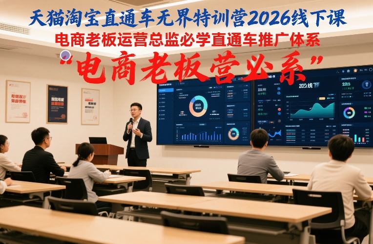 天猫淘宝直通车无界特训营2026线下课，电商老板运营总监必学直通车推广体系-金融资料分享