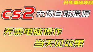 CS2市场自动捡漏项目,无需电脑操作,无需进入游戏,当天见效果,支持任何形式验证【揭秘】-金融资料分享