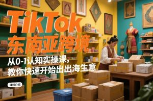 TikTok东南亚跨境从0-1认知实操课,教你快速开始出海生意-金融资料分享