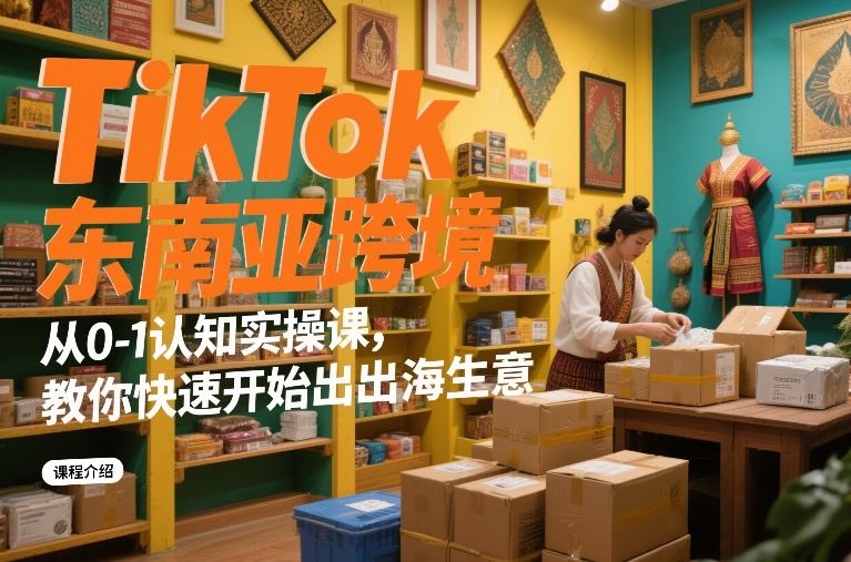 TikTok东南亚跨境从0-1认知实操课,教你快速开始出海生意-金融资料分享