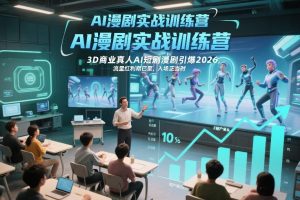 AI漫剧实战训练营,3D商业真人AI短剧漫剧引爆2026,流量红利期已至,入场正当时-金融资料分享