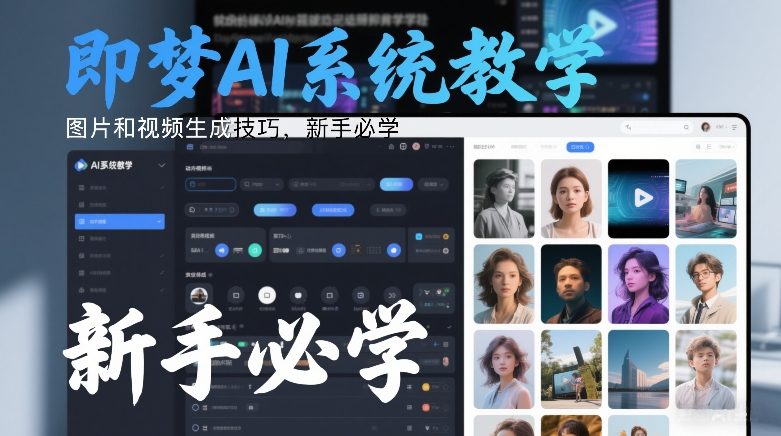 即梦AI系统教学，图片和视频生成技巧，新手必学-金融资料分享