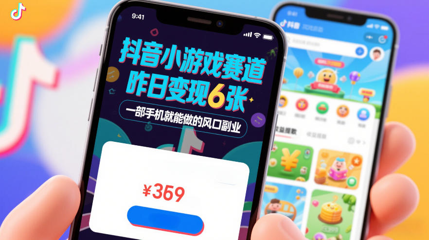 抖音小游戏赛道，昨日变现600+，零基础一部手机就能做的风口副业【揭秘】-金融资料分享