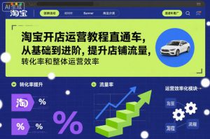 淘宝开店运营教程直通车，从基础到进阶，提升店铺流量，转化率和整体运营效率（更新26年1月）-金融资料分享