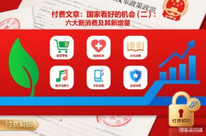 付费文章：国家看好的机会(二)：六大新消费及其新增量-金融资料分享