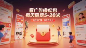 看广告撸红包，每天稳定5-20米，无任何门槛，适合任何人-金融资料分享