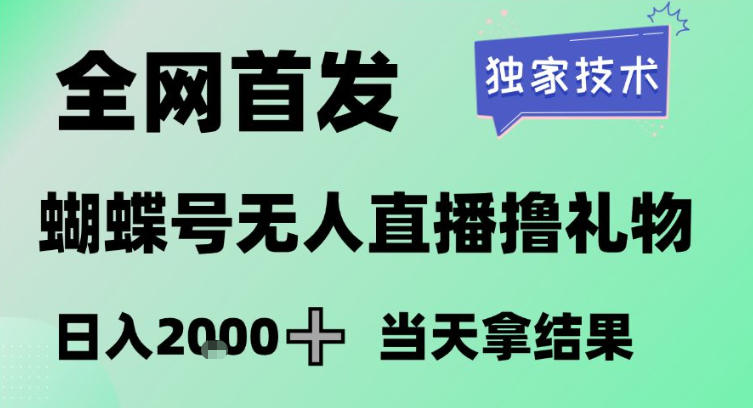2026最新蝴蝶号无人直播掘金，独家技术，全网首发小白做了一个月收益3W，长期稳定可做【揭秘】-金融资料分享