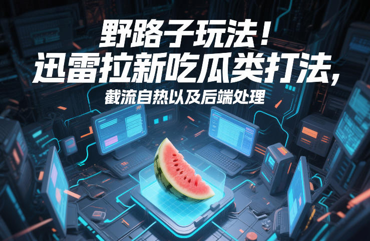 野路子玩法！迅雷拉新吃瓜类打法，截流自热以及后端处理-金融资料分享