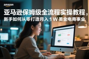 亚马逊保姆级全流程实操教程，新手如何从零打造月入1W美金电商事业-金融资料分享