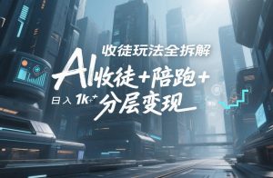 AI收徒玩法全拆解,靠“收徒+陪跑+分层变现”,纯靠流量变现,日入1k+-金融资料分享