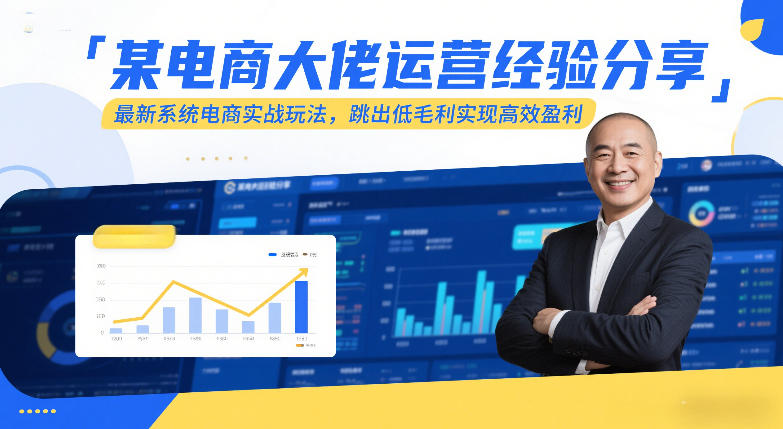 某电商大佬运营经验分享,最新系统电商实战玩法,跳出低毛利实现高效盈利-金融资料分享
