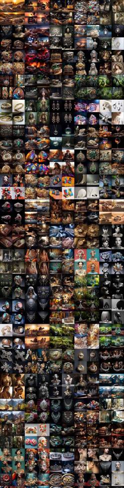 460+专业Midjourney珠宝摄影AI提示词戒指，项链-耳环-手链-宝石等，立即开始创作珠宝艺术-金融资料分享